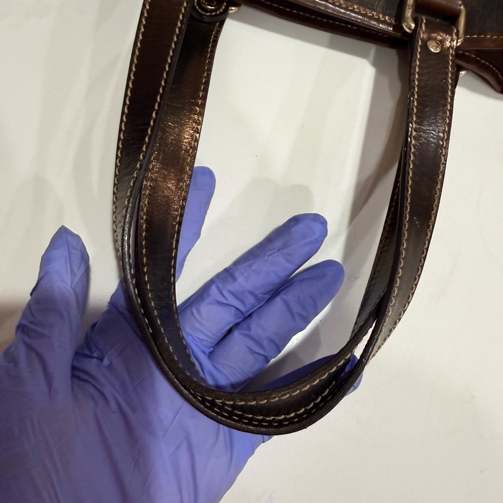 Gucci Dark Brown Monogram Bucket Bag - Picture 5 of 8